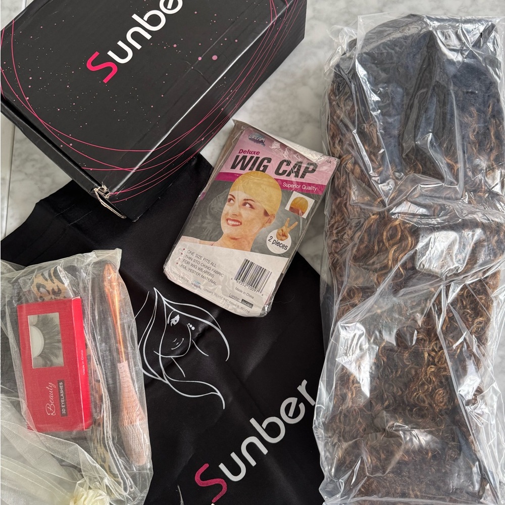 NEW Sunber Hair Bundle | Black & Brown V-Part Human Hair